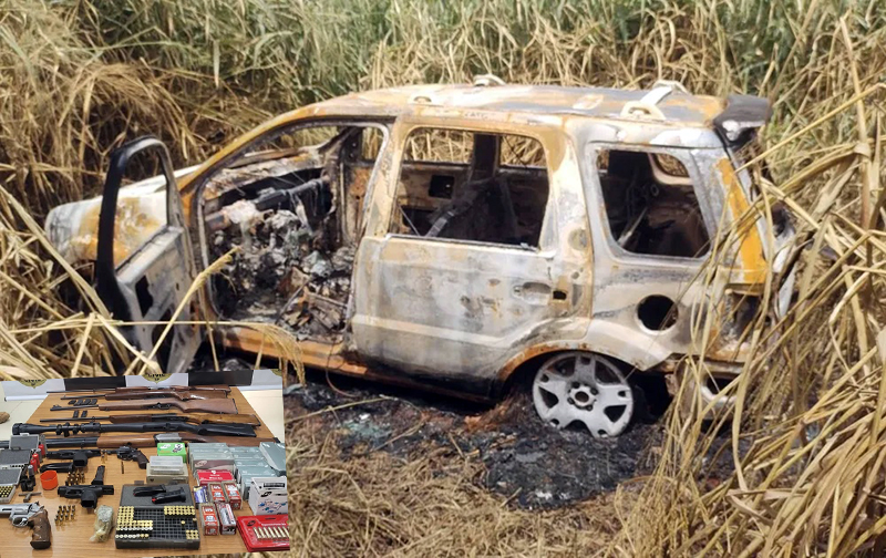 Suspeitos de matar homens que foram encontrados carbonizados em carro foram apreendidos