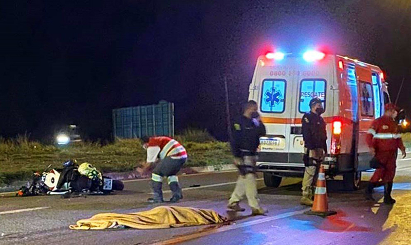 Motociclista morre em acidente na BR-153, próximo a Nova Granada