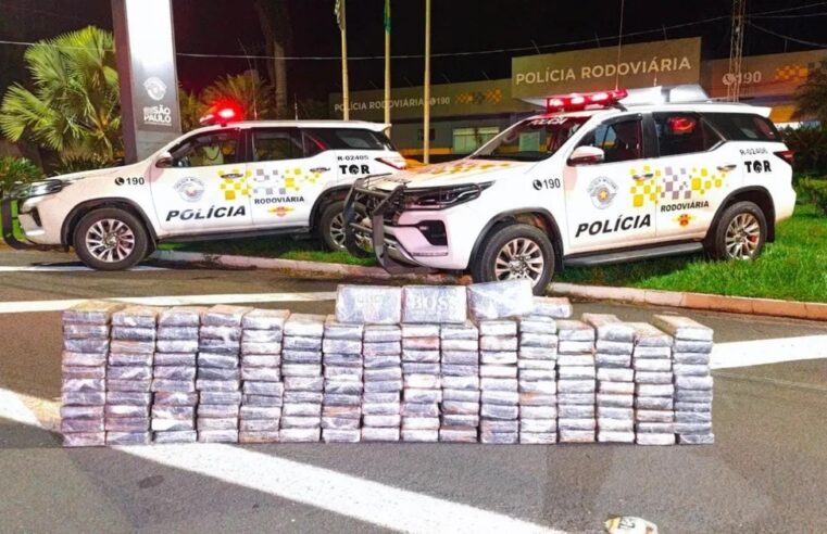 Homem é preso com mais de 160 kg de cocaína em rodovia de Araçatuba