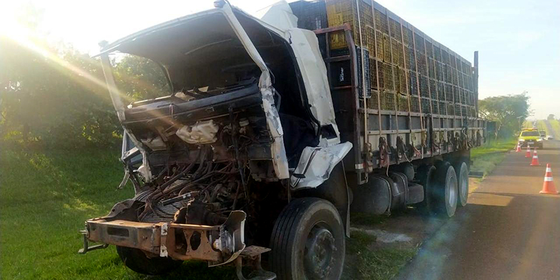 Caminhões se chocam entre Rio Preto e Cedral e os dois motoristas ficam feridos