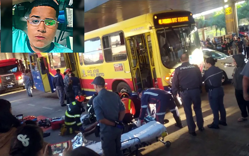 Mulher é atropelada por ônibus no Terminal Urbano de Rio Preto e fica gravemente ferida