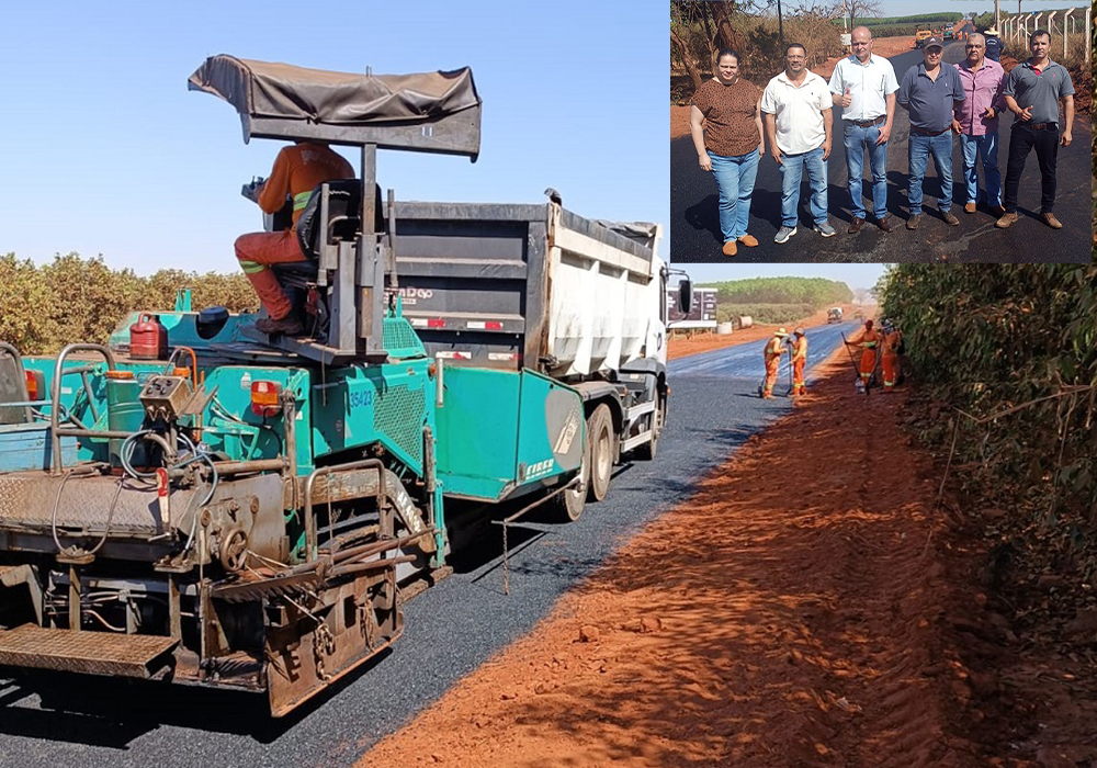 Asfalto entre Suinana e Onda Verde está sendo concluído