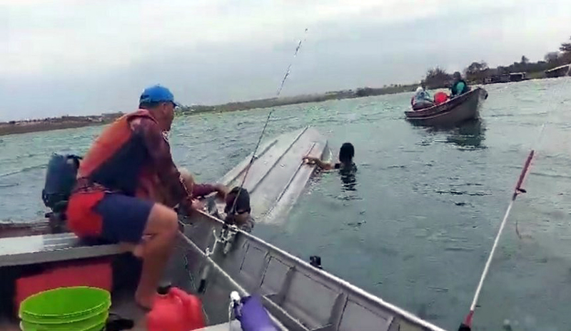 Pai, filho e tio, ficam à deriva em temporal no Rio Grande enquanto pescavam