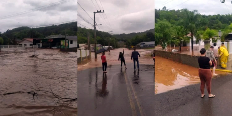 Santa Catarina tem 132 cidades atingidas por fortes chuvas