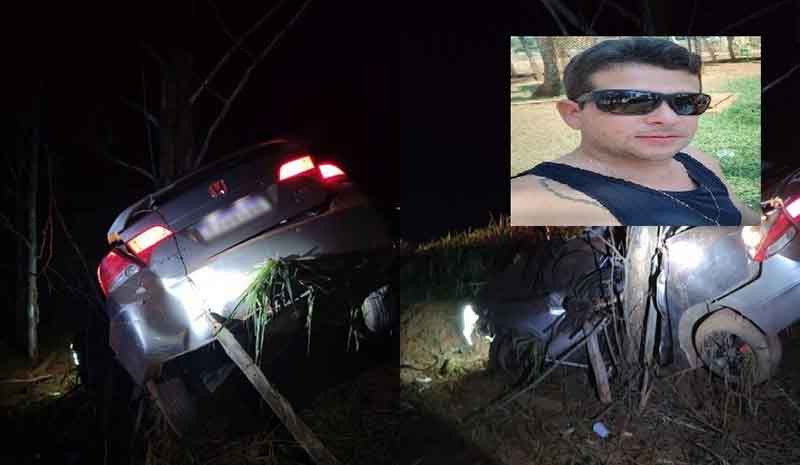 Jovem colide Honda Civic contra árvore e morre preso nas ferragens