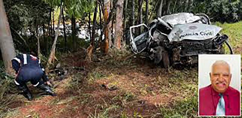 Equipes atrasaram resgate após trem parado na linha férrea bloquear acesso ao local de acidente que provocou morte de delegado