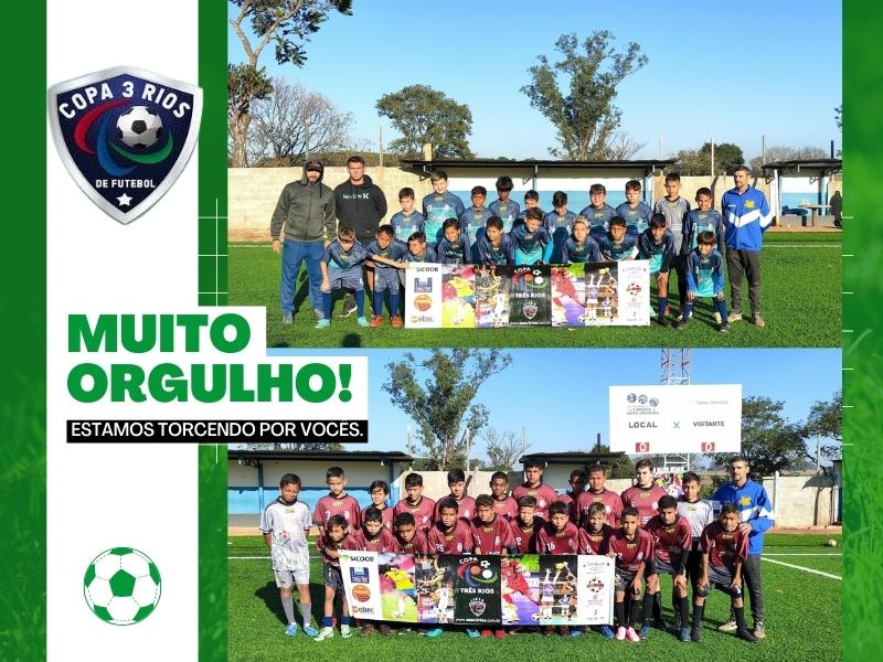 Categorias sub-10 e sub-12 de futebol de Nova Granada são destaque na Copa 3 Rios e passam para a segunda fase