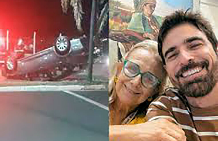 Mãe do ator Reynaldo Gianecchini capota carro no interior de SP