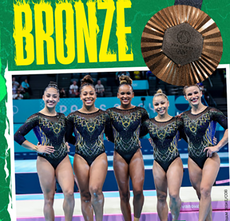 Brasil faz história com medalha de bronze na Ginástica Artística Feminina em Paris-2024