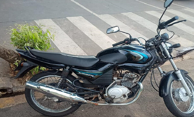 Moto furtada é recuperada já estava com placa, chassi e motor adulterados