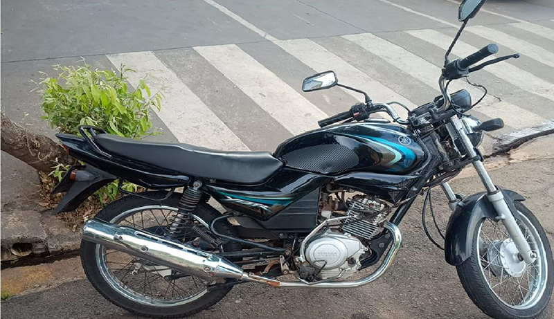 Moto furtada é recuperada já estava com placa, chassi e motor adulterados