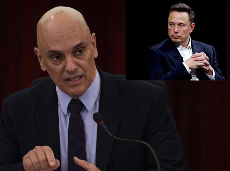 Musk cria perfil contra Alexandre de Moraes; repercute na imprensa mundial