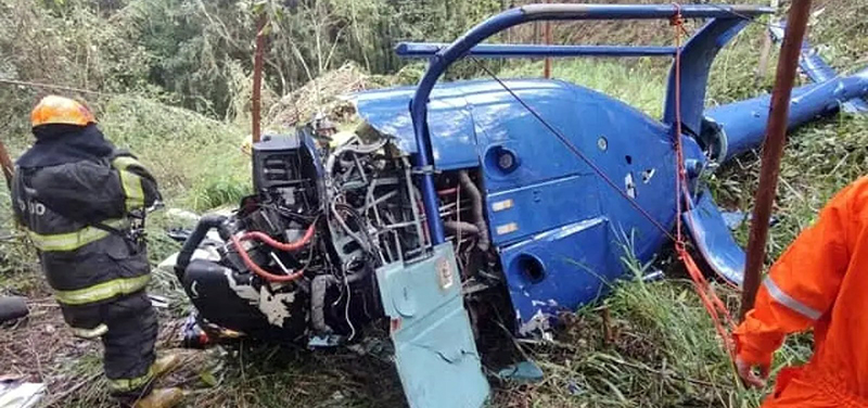 Helicóptero cai no interior de São Paulo e morre 2 pessoas