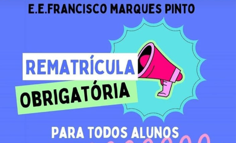 ‘Marques Pinto’ anuncia a rematrícula obrigatória