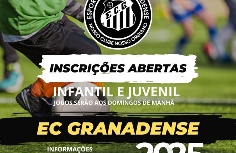 Inscrições Abertas para o Campeonato de Futebol Infantil 2025 do Esporte Clube Granadense