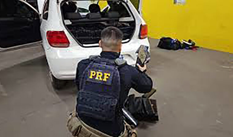 Polícia persegue carro e apreende mais de meia tonelada de maconha na BR-153