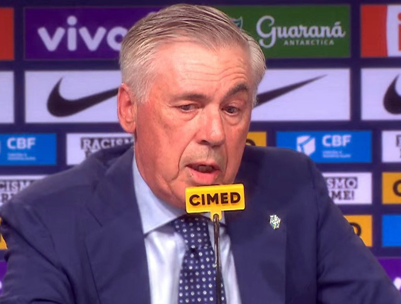 Carlo Ancelotti divulga lista com 23 convocados da Seleção Brasileira e explica ausência de Neymar