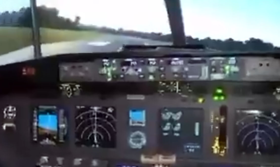 Avião “vai” durante simulação de voo ao Vivo na TV Globo