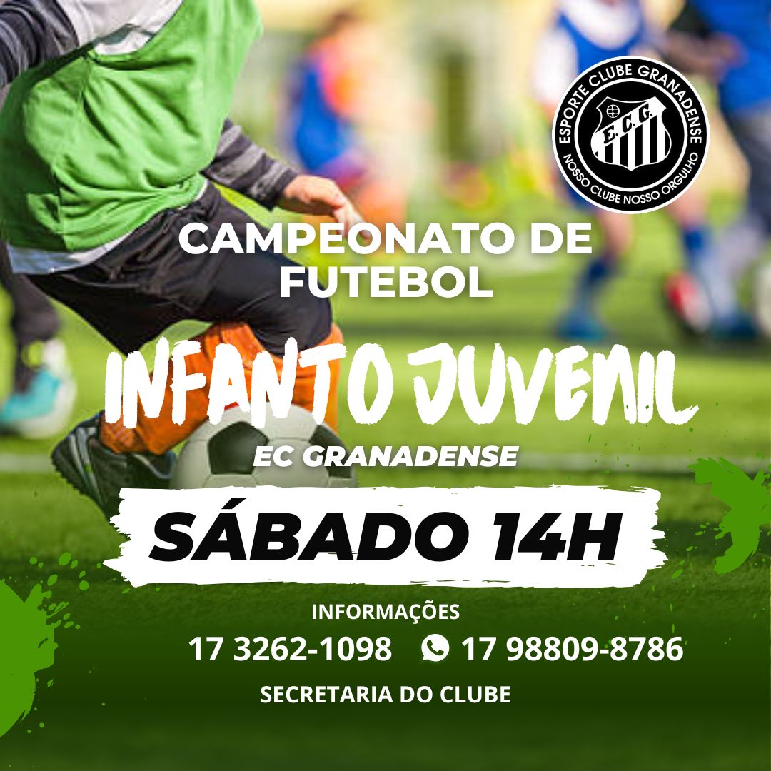 Começa Sábado 18-10 o Campeonato Infanto Juvenil do EC Granadense 2025