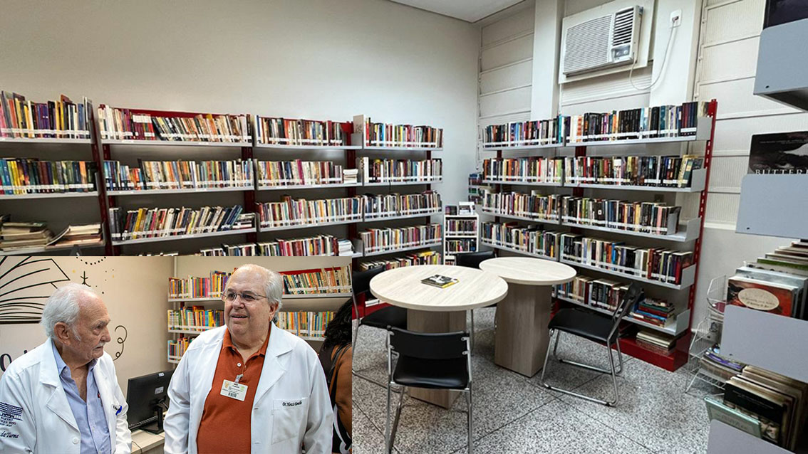 Hospital de Base reinaugura biblioteca com mais de duas mil obras disponíveis para colaboradores e pacientes