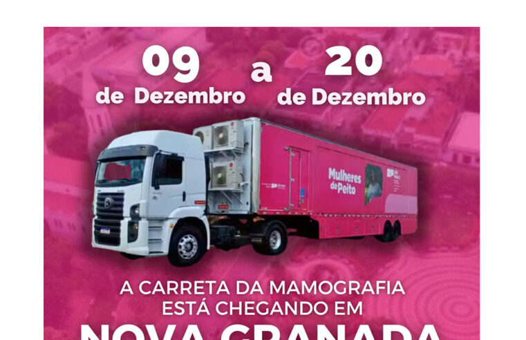 Carreta da Mamografia vai fazer uma temporada em Nova Granada