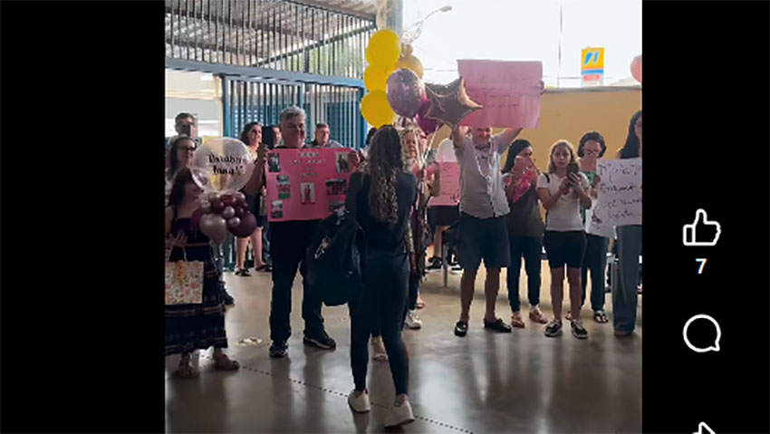 A despedida da turma do Dinâmica-Objetivo Escola de Nova Granada