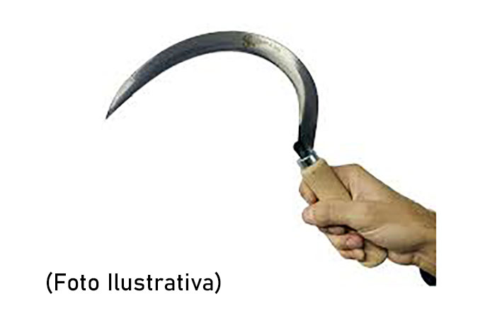 Faxineira é ameaçada por vizinha armada com foice