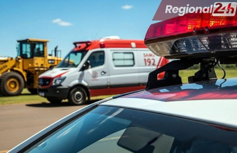 Funcionário é atropelado por pá-carregadeira e morre trabalhando em Colina