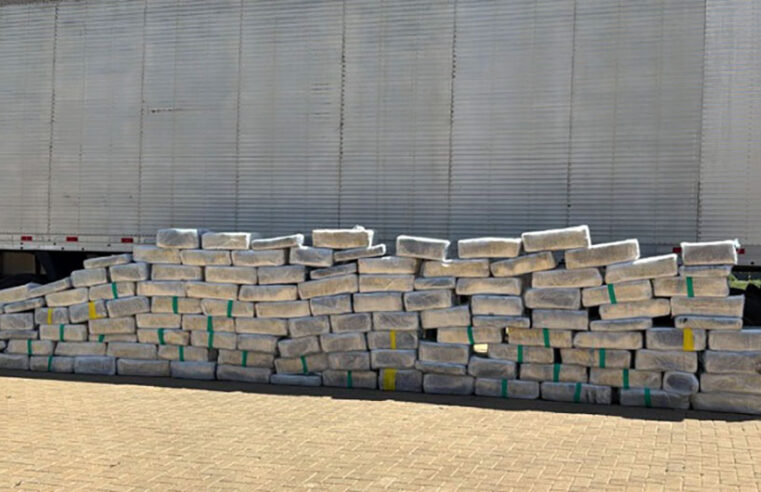 Caminhoneiro é preso com quase duas toneladas de maconha na BR-153