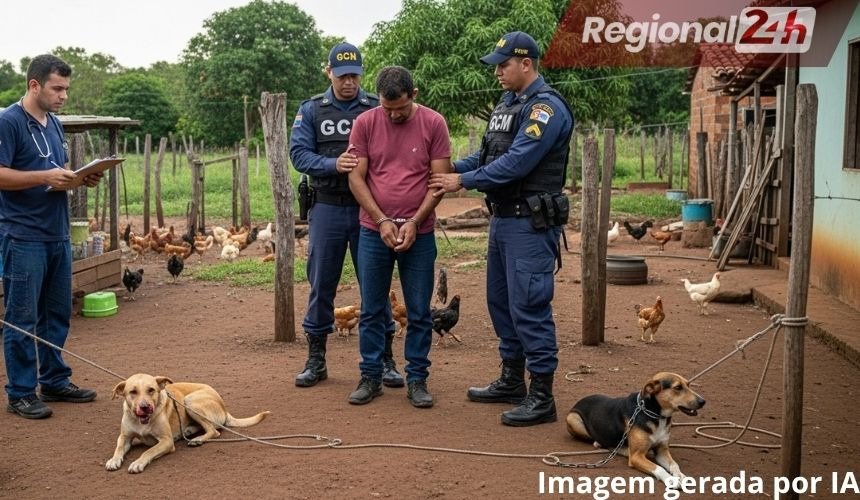 Homem já tinha sido avisado, mesmo assim foi preso por maus tratos a cães
