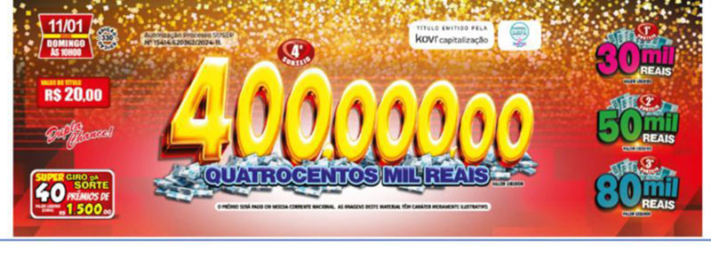 Saúde Cap: Sortudo de Votuporanga fatura o prêmio maior