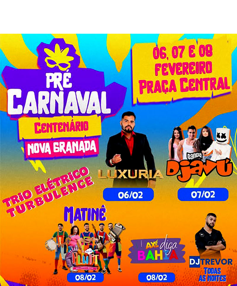 Nova Granada se prepara para a maior alegria, o Carnaval do Centenário