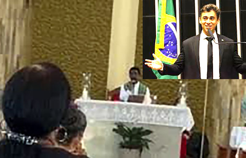 Padre nega Eucaristia a fiéis que concordam com Nikolas Ferreira, e deputado reage