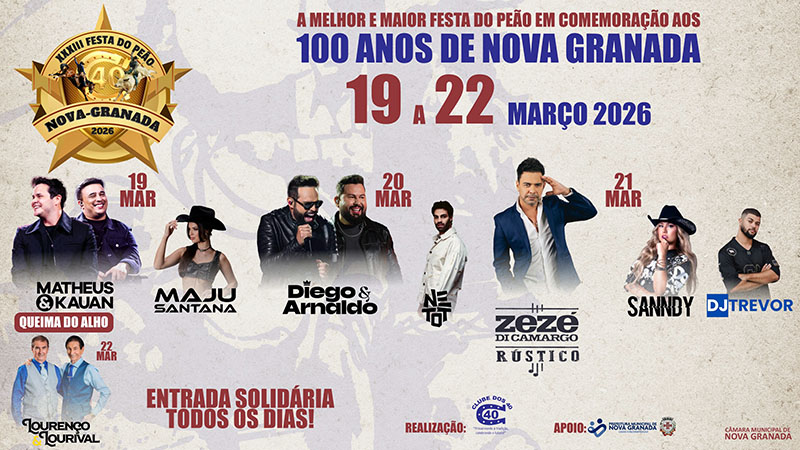 33ª Festa do Peão promete o maior sucesso em Nova Granada