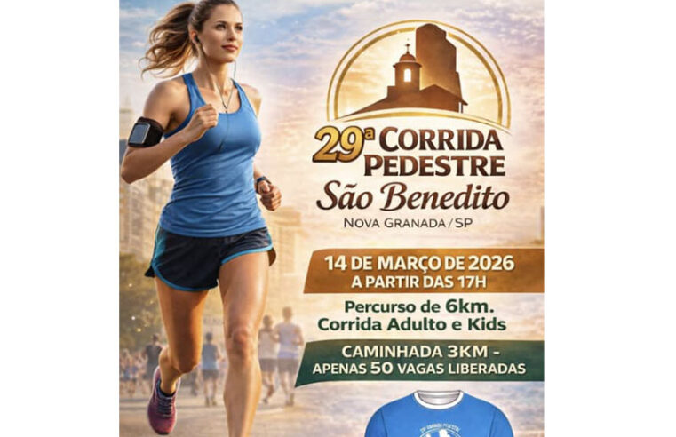 Sábado (14/março) tem a 29ª Corrida de São Benedito em homenagem ao Centenário de Nova Granada