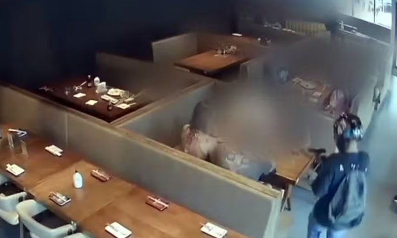Pânico de clientes em restaurante japonês durante assalto em São Paulo