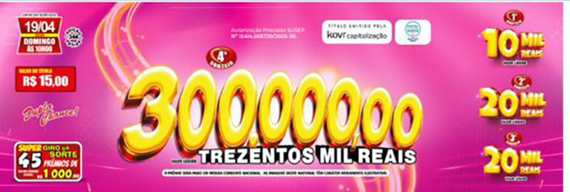 Saúde Cap: Sortuda de Ibirá fatura R$ 800 mil sozinha