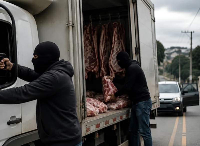 Caminhoneiro de Rio Preto tem mais de 600 kg de carne roubados