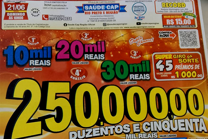 Saúde Cap: Prêmio maior vai para Olímpia