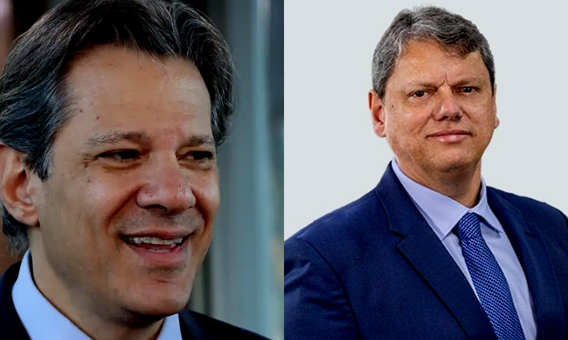 Tarcísio lidera no estado, mas empata com Haddad em uma cidade, aponta pesquisa
