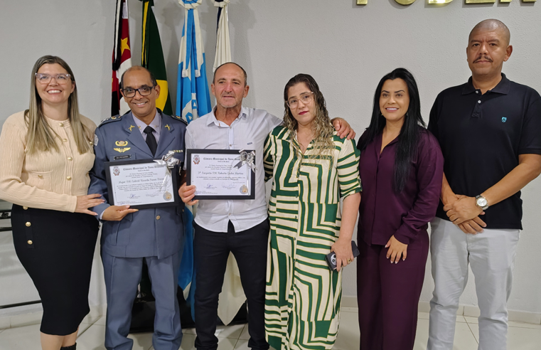 Câmara de Nova Granada homenageia policiais militares granadenses em sessão especial