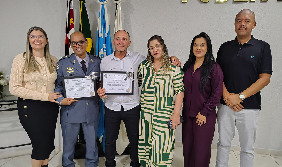 Câmara de Nova Granada homenageia policiais militares granadenses em sessão especial